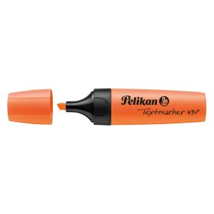 Evidenziatore a pennarello Pelikan TextMarker 490: arancione fluo, punta scalpello, cf. da 10 pz.