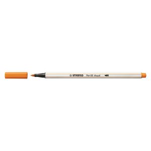 Pennarello Stabilo Pen 68 Brush: arancione, medio, cf. da 10 pz.