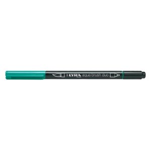 Pennarello Lyra Aqua Brush Duo: verde notte, ast. app. da 10 u.