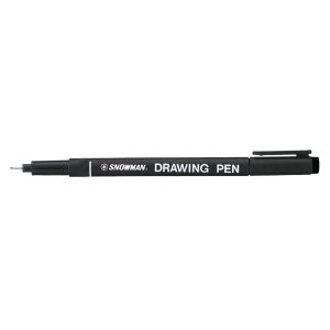 Penna a fibra Snowman Drawing Pen: nero, 0.8 mm, cf. da 12 pz.