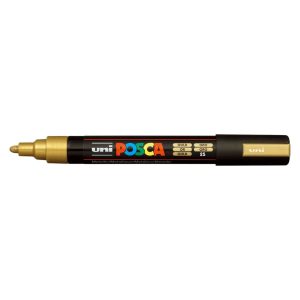 Pennarello acrilico Uni Posca PC-5M: oro, 1.8 – 2.5 mm, cf. da 6 pz.