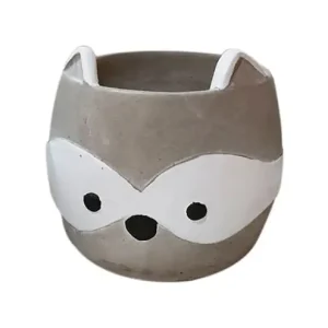 Vaso a forma di testa di Procione alto 17 cm