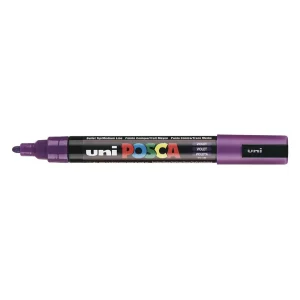 Pennarello acrilico Uni Posca PC-5M: viola, 1.8 – 2.5 mm, cf. da 12 pz.