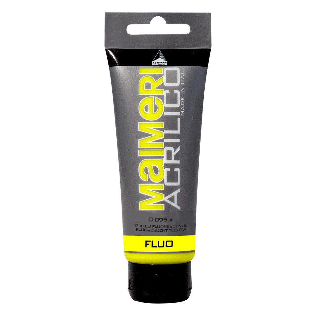 Colore acrilico Maimeri Acrilico: giallo fluo, 75 ml