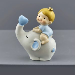BIMBO SU ELEFANTE CELESTE