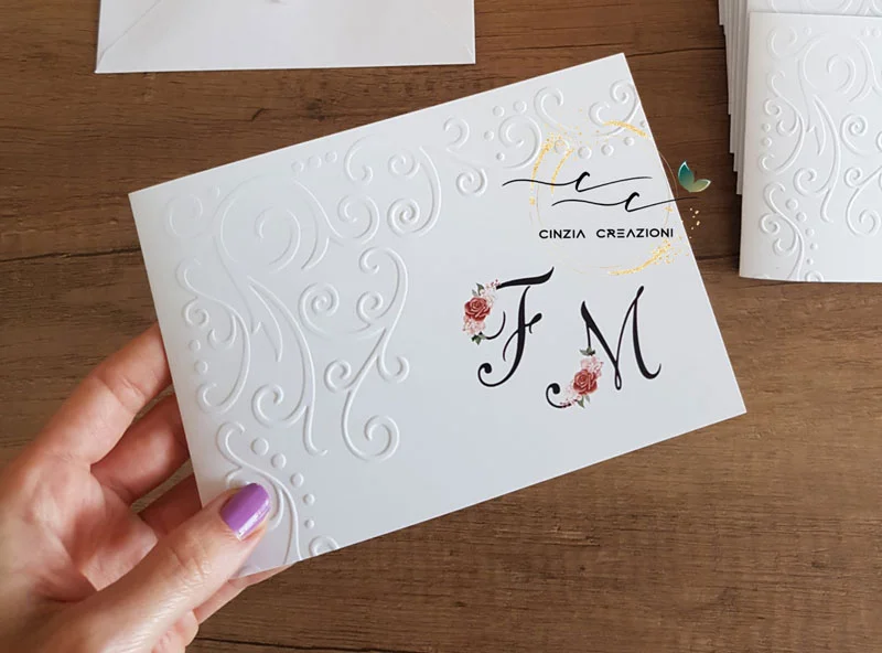 Invito matrimonio floreale elegante