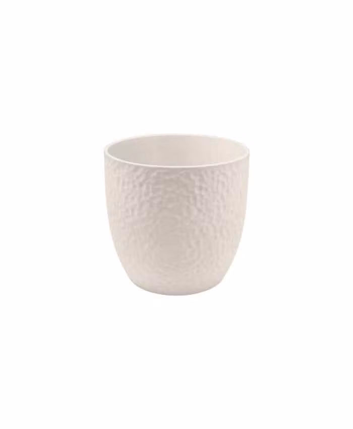 Portavaso da interno in ceramica lavorata per piante vaso 9 cm Avorio