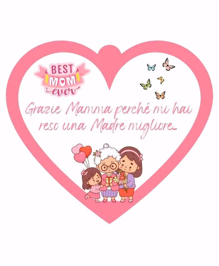 Cuoricino in forex con dedica mamma “mamma migliore”
