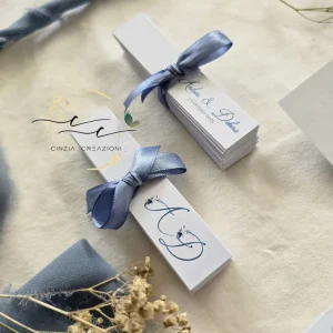 bigliettini bomboniera matrimonio fiori acquerello