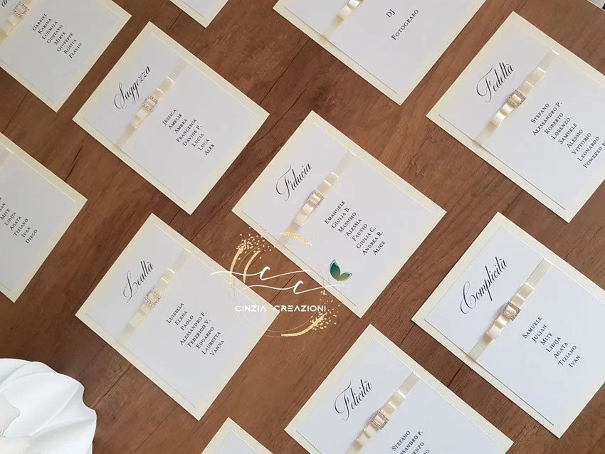 cartellini tableau matrimonio eleganti - immagine 3
