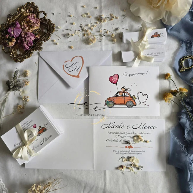 Amore a 500 – Partecipazioni Matrimonio - immagine 4