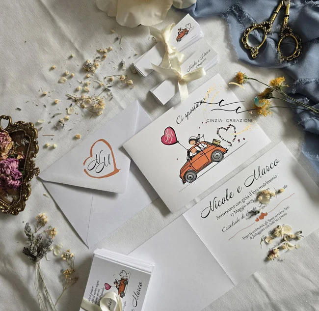 Amore a 500 – Partecipazioni Matrimonio - immagine 3