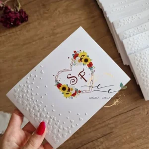invito nozze con girasoli