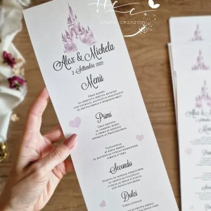 menu ristorante nozze disney