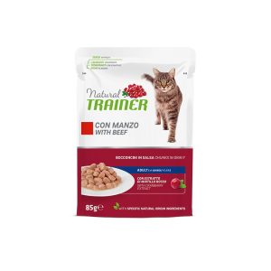 NATURAL TRAINER GATTO ADULT MANZO 85 GR X 12