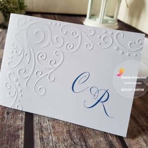 partecipazione matrimonio iniziali sposi