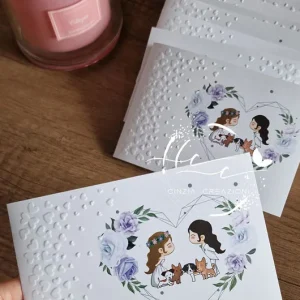 partecipazione matrimonio sposine con cagnolini