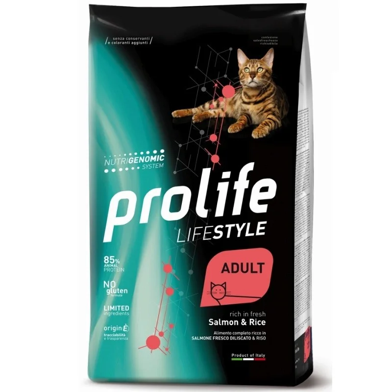 PROLIFE GATTO LIFE STAGE ADULT SALMONE E RISO KG 1,5 - immagine 2