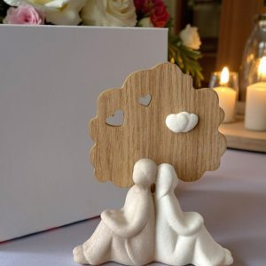 STATUA ALBERO DELLA VITA CON CUORI COPPIA SPOSI