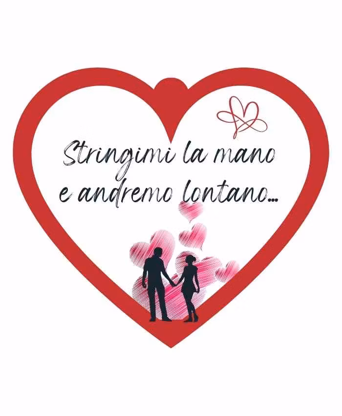 Cuoricino in forex con dedica romantica LONTANO cm 10 h9 by Veropensiero