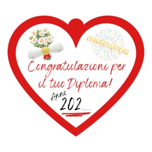 Cuoricino in forex con dedica congratulazioni diploma con data cm 10 h9